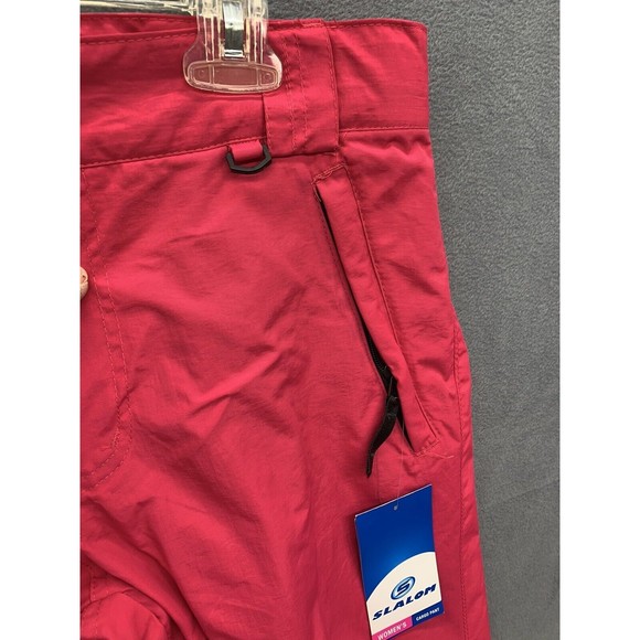 Slalom Womens Insulated Cargo Snow Pants Bright Rose Pink Medium Water Resistant - Picture 13 of 16